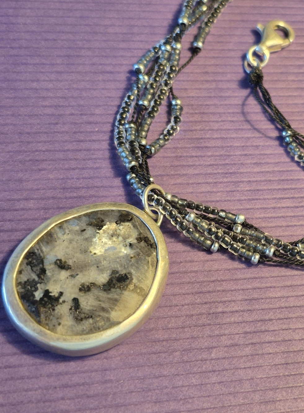 Silpada Feldspar Silver Pendant Necklace